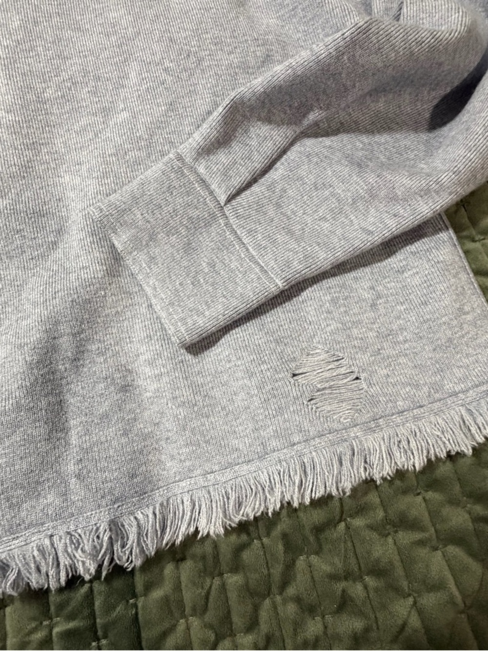 Mable blue long sleeve distressed jacket sweater size small‎ - Picture 10 of 12
